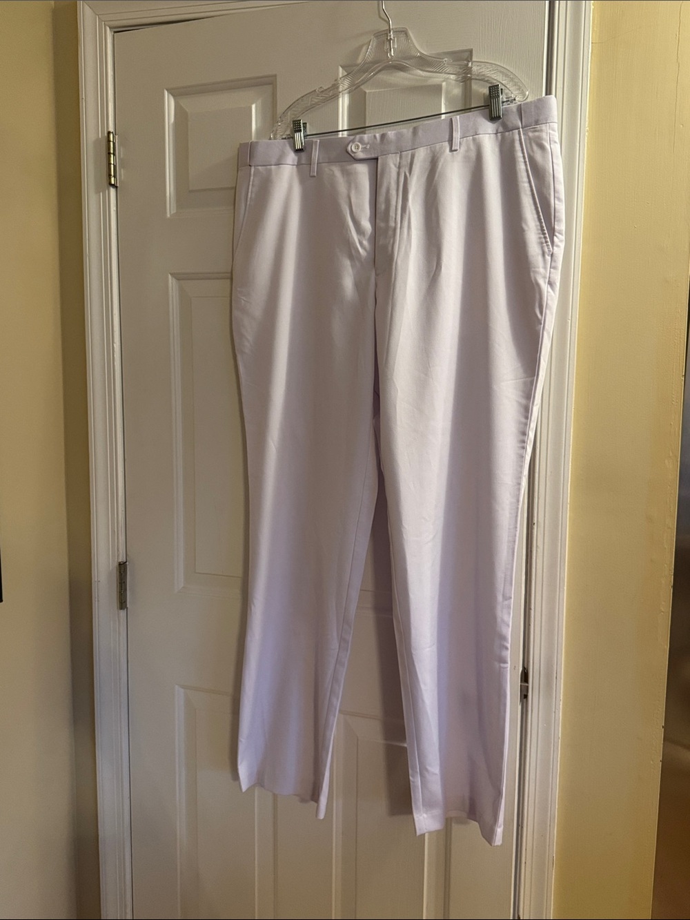 Men's Light Lavender Dress Pants - Classic Flat Front